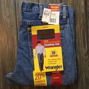 30X34 Wrangler Slim Fit Cowboy Cut Jeans